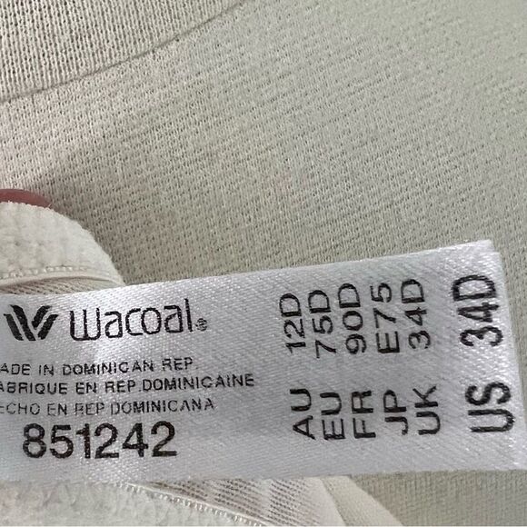 Wacoal Wild Seduction Embroidered Balconette Bra 851242 Size 34D - Picture 4 of 4